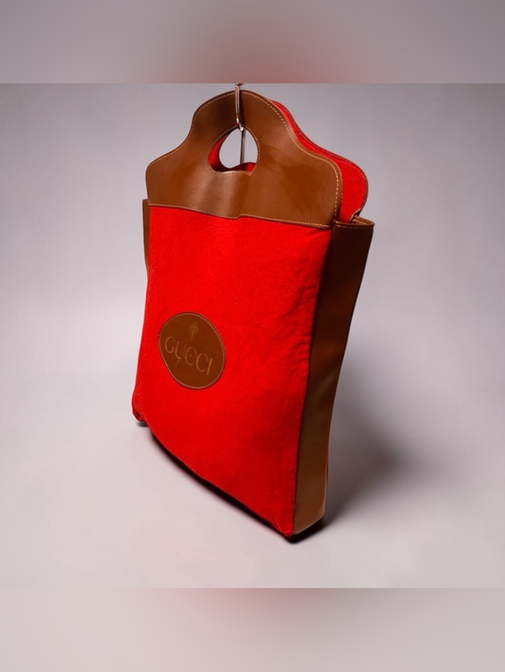 Gucci Vintage Felt Shopper Tote Bag - Picture 7 of 15